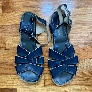 Navy Saltwater Sandals